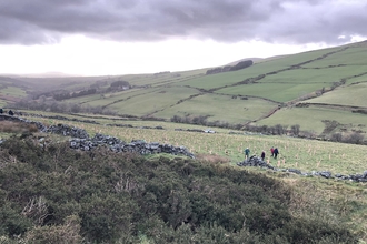Volunteers planting trees at Creg y Cowin