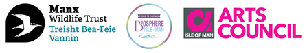 An image of the three logos for the Biosphere Artist in Residence. 